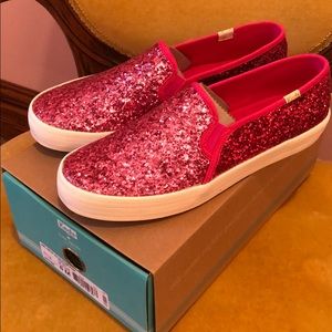 Keds Double Decker Kate Spade Glitter Pink